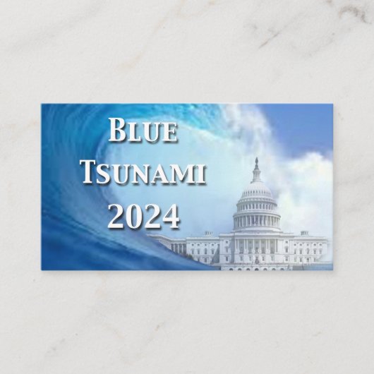 Blaue Tsunami-Wahl 2024 Visitenkarte (Vorderseite)