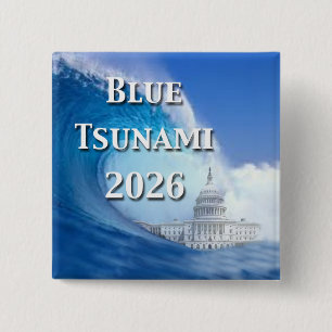 Blaue Tsunami-Wahl 2026 Button