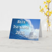 Blaue Tsunami-Wahl 2026 Karte (Gelbe Blume)