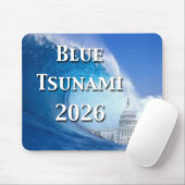 Blaue Tsunami-Wahl 2026 Mousepad (Mit Mouse)