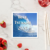 Blaue Tsunami-Wahl 2026 Serviette (Beispiel)