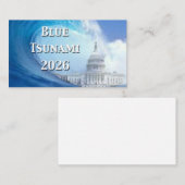 Blaue Tsunami-Wahl 2026 Visitenkarte (Vorne/Hinten)