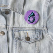 Blaue Tuba-Malerei Button (Beispiel)