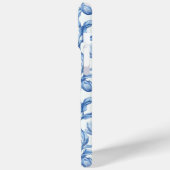 Blaue Tulip Vintages Blumenmuster Case-Mate iPhone Hülle (Rückseite / Links)