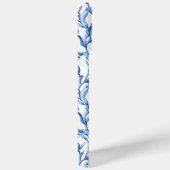 Blaue Tulip Vintages Blumenmuster Case-Mate iPhone Hülle (Rückseite / Rechts)