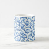 Blaue Tulip Vintages Blumenmuster Kaffeetasse (Mittel)