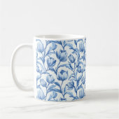 Blaue Tulip Vintages Blumenmuster Kaffeetasse (Links)