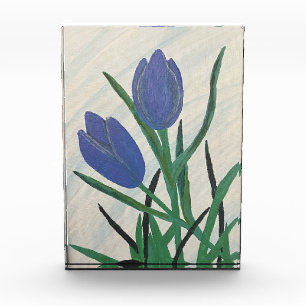 Blaue Tulips Fotoblock