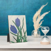 Blaue Tulips Fotoplatte (Seite)
