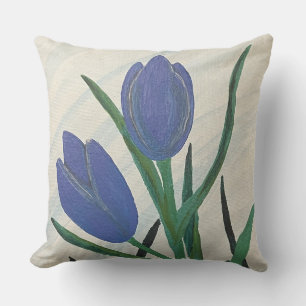 Blaue Tulips Kissen