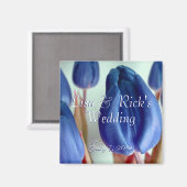 Blaue Tulips Magnet (Vorderseite/Rückseite)