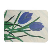 Blaue Tulips Magnet (Horizontal)