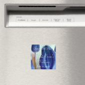 Blaue Tulips Magnet (In Situ (Geschirrspüler))