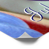 Blaue Tulips Poster (Ecke)