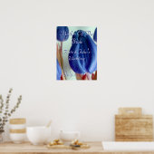 Blaue Tulips Poster (Küche)