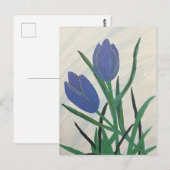 Blaue Tulips Postkarte (Vorne/Hinten)