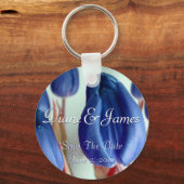 Blaue Tulips Schlüsselanhänger (Vorderseite)