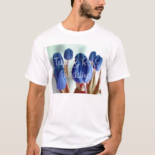 Blaue Tulips T-Shirt (Vorderseite)