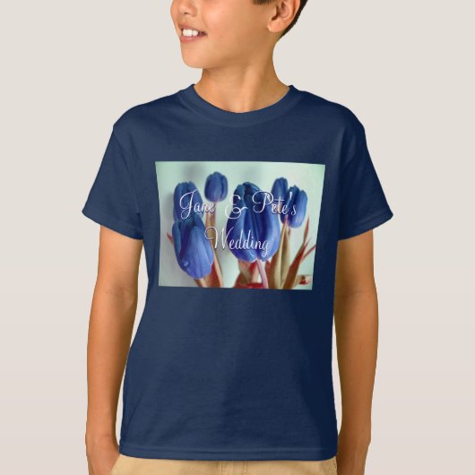 Blaue Tulips T-Shirt (Vorderseite)