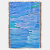 Blaue Tulissen Abstraktes Blumenmuster Decke (Vorderseite Vertikal)
