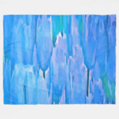 Blaue Tulissen Abstraktes Blumenmuster Fleecedecke (Vorderseite (Horizontal))