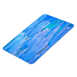 Blaue Tulissen Abstraktes Blumenmuster Magnet