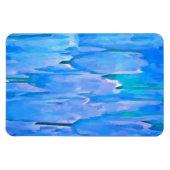 Blaue Tulissen Abstraktes Blumenmuster Magnet (Horizontal)