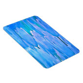Blaue Tulissen Abstraktes Blumenmuster Magnet (Rechte Seite)