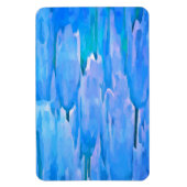Blaue Tulissen Abstraktes Blumenmuster Magnet (Vertikal)