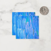 Blaue Tulissen Abstraktes Blumenmuster Mitteilungskarte (Vorderseite/Rückseite Beispiel)