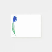 Blaue Tulpe-Anmerkungen Post-it Klebezettel (Vorderseite)