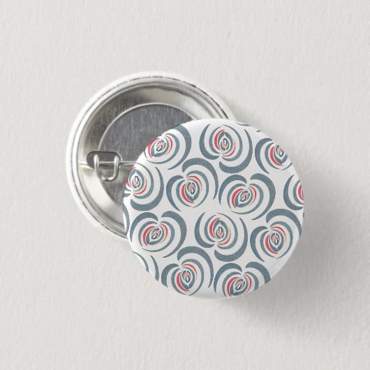 Blaue Tulpe Button (Vorne & Hinten)