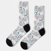 Blaue Tulpe Socken (Linkes Detail)