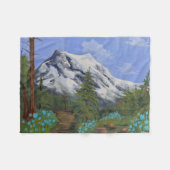 Blaue Tulpen auf einer Wanderung Fleecedecke (Vorderseite (Horizontal))