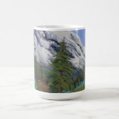 Blaue Tulpen auf einer Wanderung Kaffeetasse (Mittel)