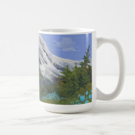 Blaue Tulpen auf einer Wanderung Kaffeetasse