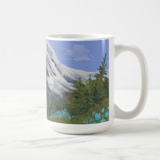 Blaue Tulpen auf einer Wanderung Kaffeetasse (Rechts)