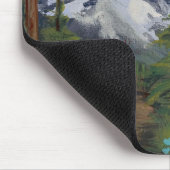 Blaue Tulpen auf einer Wanderung Mousepad (Ecke)