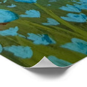 Blaue Tulpen auf einer Wanderung Poster (Ecke)