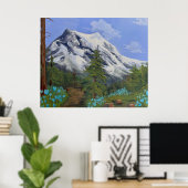 Blaue Tulpen auf einer Wanderung Poster (Heimbüro)