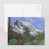 Blaue Tulpen auf einer Wanderung Postkarte (Vorne/Hinten)