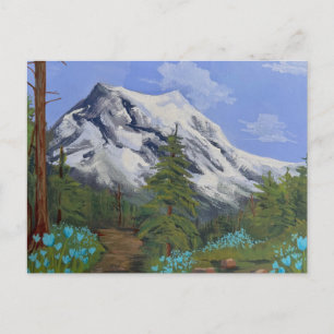 Blaue Tulpen auf einer Wanderung Postkarte