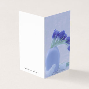 Blaue Tulpen Stillleben Karte