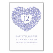 Blaue Tulpen Tischnummer (Vorderseite)