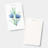 Blaue TulpenBlume Ausweis (Vorder- & Rückseite)