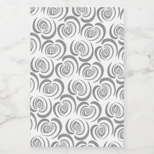 Blaue Tulpenfarben in Grau Lebensmitteletikett (Einzelnes Label)