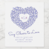 Blaue Tulpenraupe Weinetikett (Einzelnes Label)