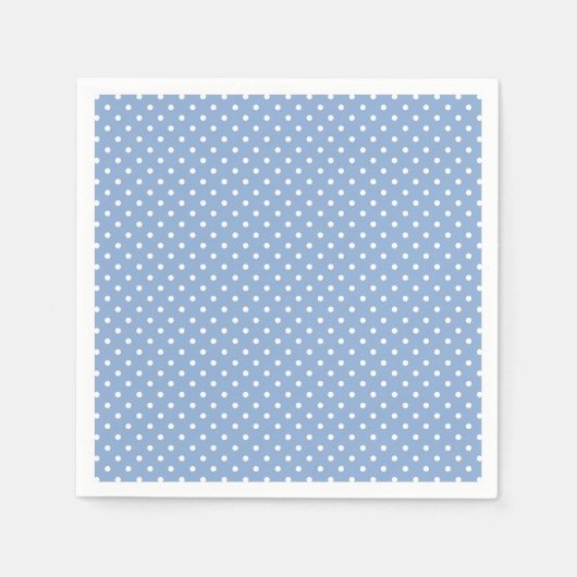 Blaue Tüpfel-Babyparty Serviette (Vorderseite)