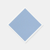 Blaue Tüpfel-Babyparty Serviette (Ecke)