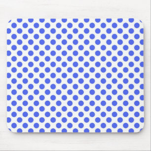 blaue Tupfen auf Weiß Mousepad